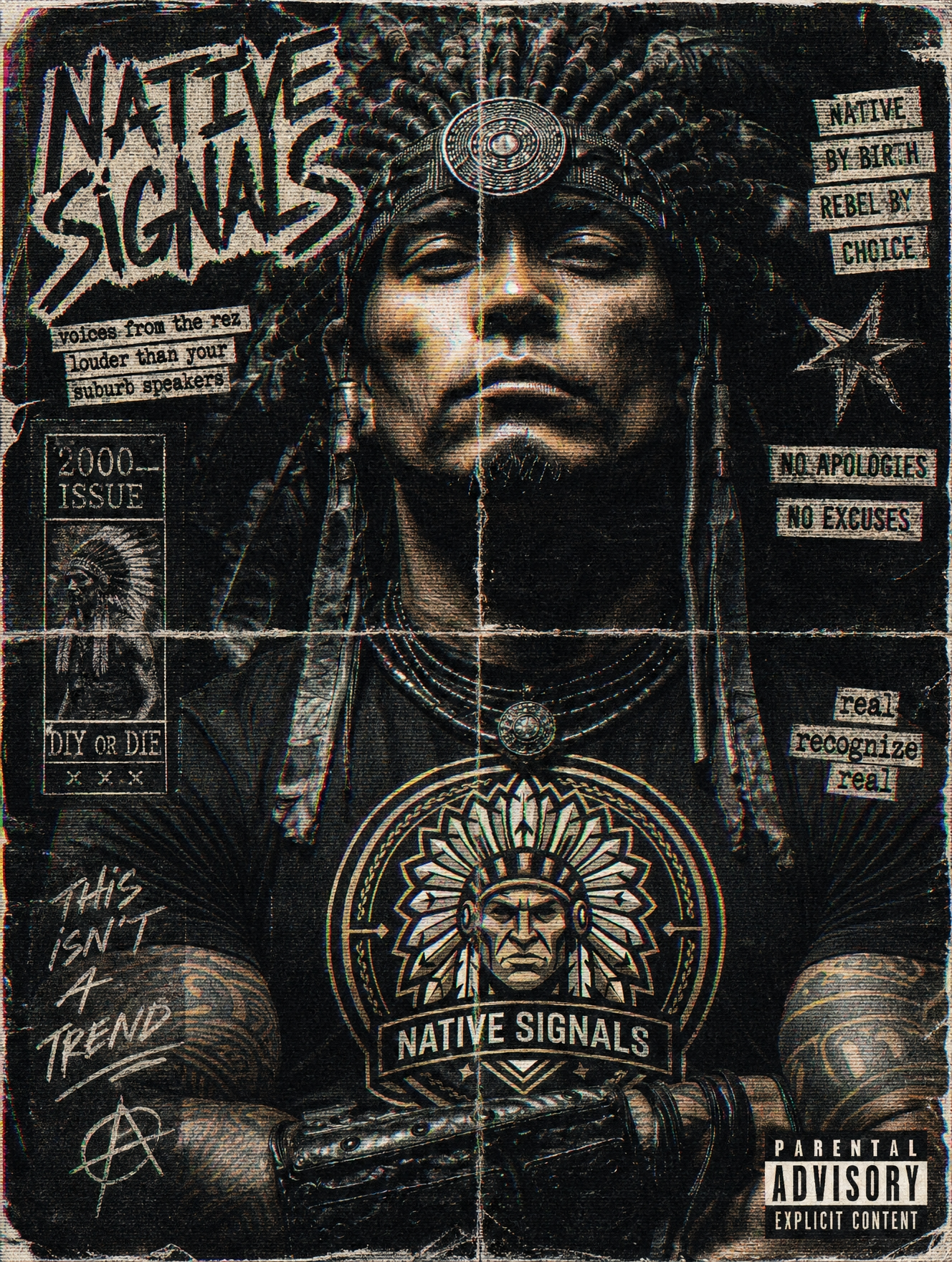 Native Signals Y2K culture poster artwork 4